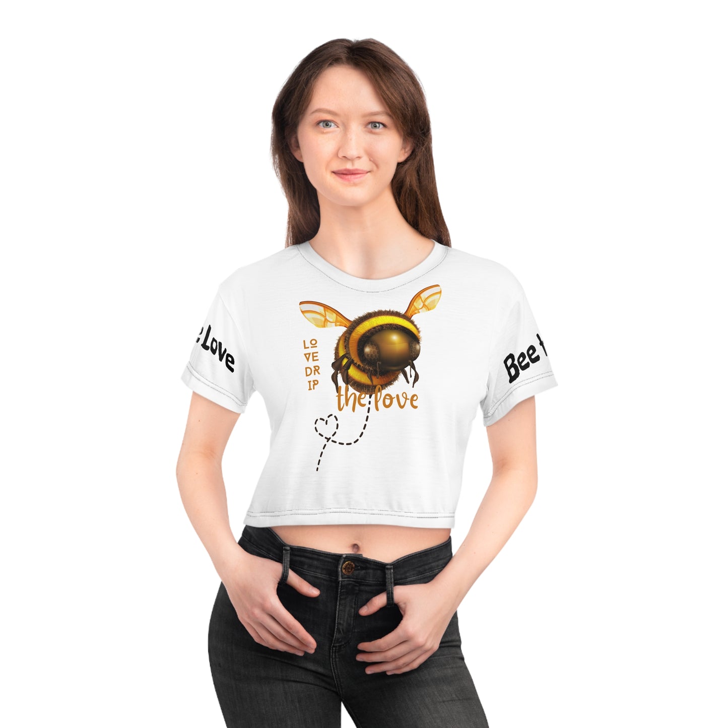 "Bee the Love II" Crop Tee