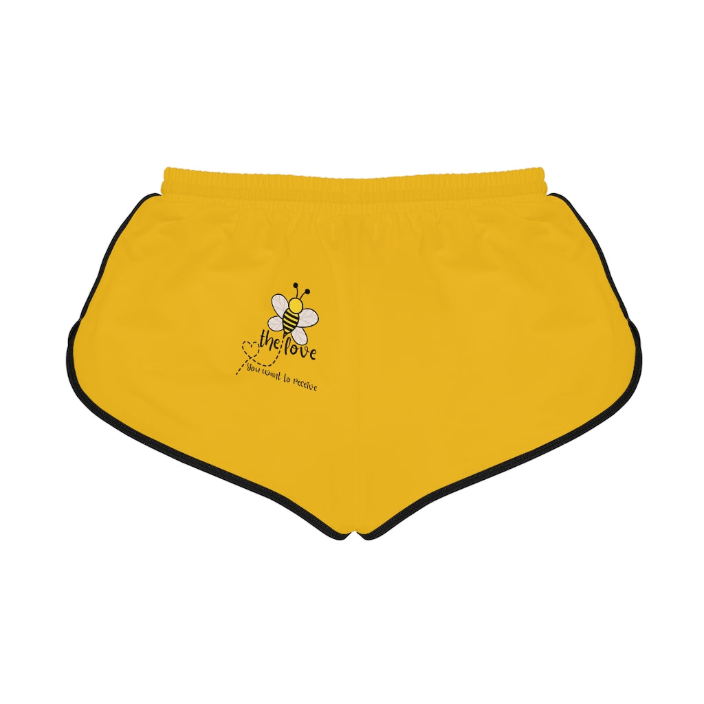 “Bee the Love” Women's Yellow Relaxed Shorts