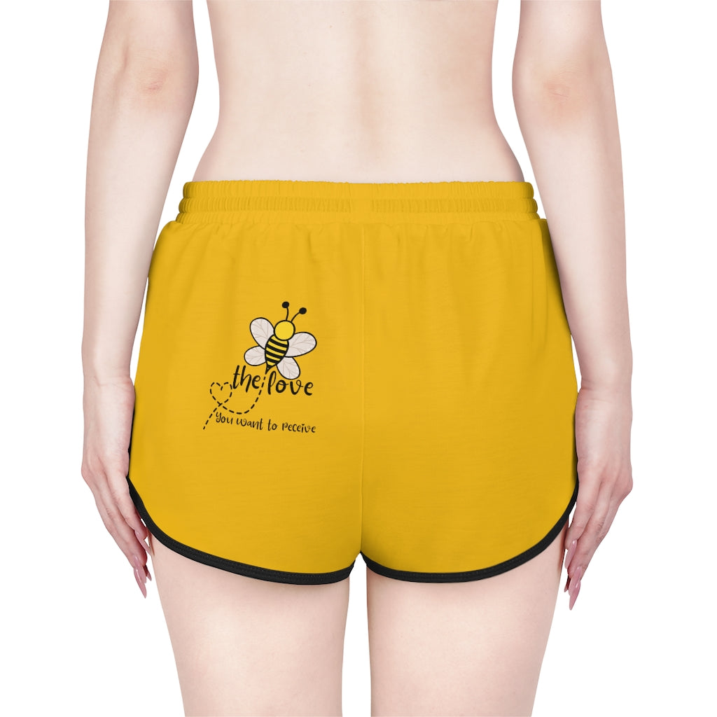 “Bee the Love” Women's Yellow Relaxed Shorts