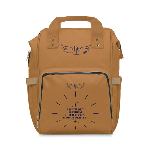 “I Attract” Light Brown Diaper Bag / Backpack