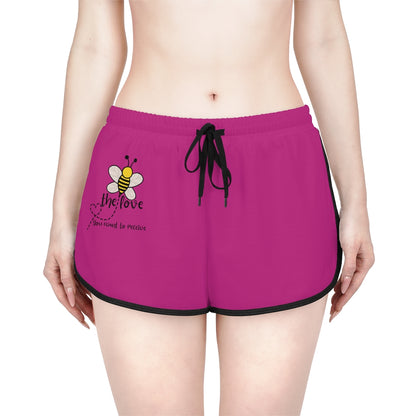 “Bee the Love” Women's Pink Relaxed Shorts