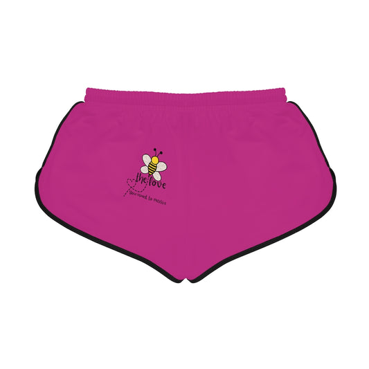“Bee the Love” Women's Pink Relaxed Shorts