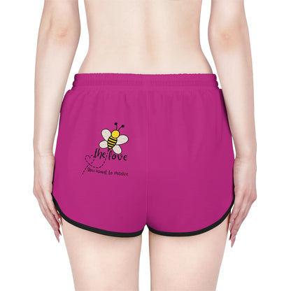 “Bee the Love” Women's Pink Relaxed Shorts