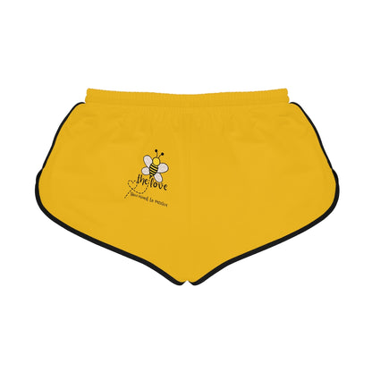 “Bee the Love” Women's Yellow Relaxed Shorts